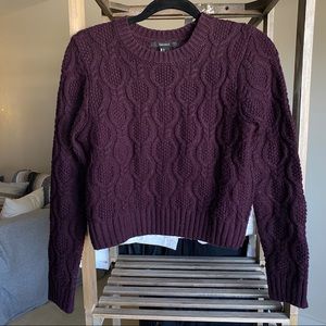 Plum colored Forever 21 sweater crop top